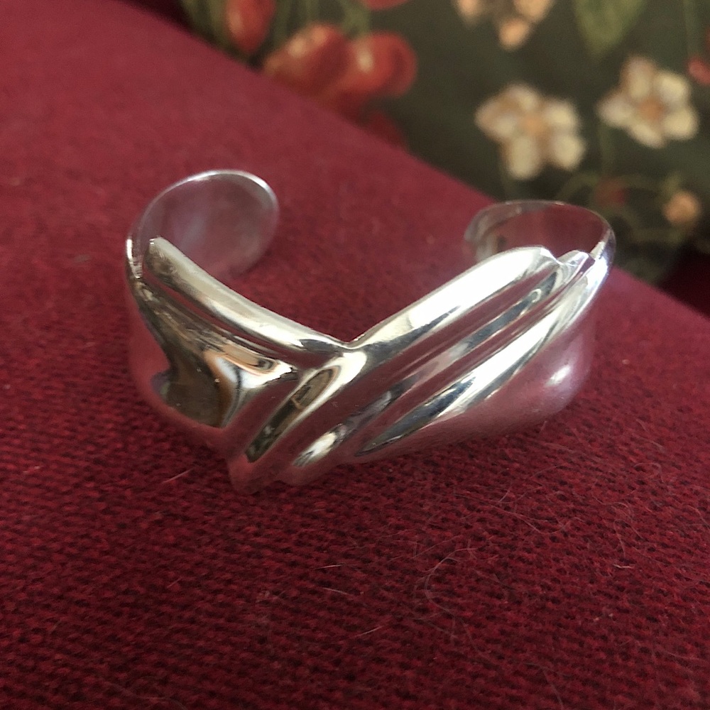 Vintage Mexican Silver .925 Heavy Cuff Bracelet